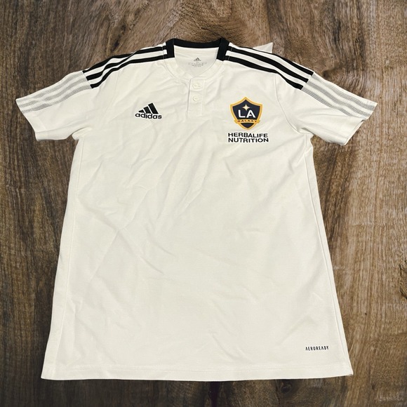 adidas Other - Adidas LA Galaxy Short Sleeve Henley Shirt Small
